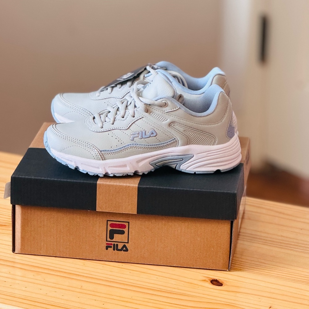 Fila Light Gray Athletic Shoes - Picture 2 of 5